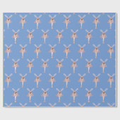 Illsima Ballerina Fairy Blue Wrapping Paper Geschenkpapier (Flach)