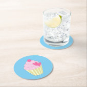 Illsima Blue Runder Pappuntersetzer (Vor Ort)