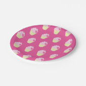 Illsima Pink Pappteller (Schrägansicht)