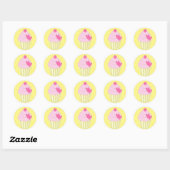 Illsima Strawberry Cupcake Gelbe Aufkleber (Blatt)