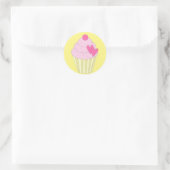 Illsima Strawberry Cupcake Gelbe Aufkleber (Tasche)