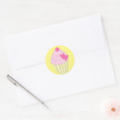 Illsima Strawberry Cupcake Gelbe Aufkleber (Umschlag)