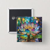 Illuminated Blooming Lotus Flower Button (Vorne & Hinten)