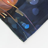 Illuminated Blooming Lotus Flower Fleecedecke (Ecke)