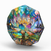 Illuminated Blooming Lotus Flower Fotoblock (Rechts)