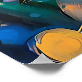 Illuminated Blooming Lotus Flower Poster (Ecke)