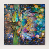 Illuminated Blooming Lotus Flower Puzzle (Horizontal)