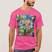 Illuminated Blooming Lotus Flower T-Shirt (Vorderseite)