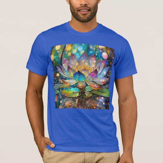 Illuminated Blooming Lotus Flower T-Shirt (Vorderseite)