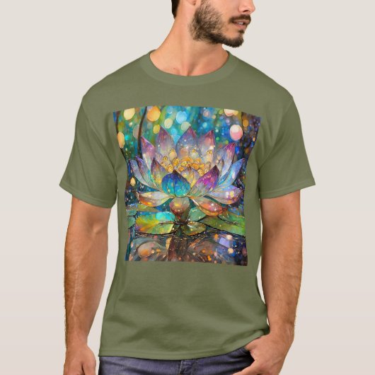 Illuminated Blooming Lotus Flower T-Shirt (Vorderseite)