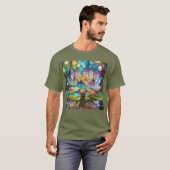 Illuminated Blooming Lotus Flower T-Shirt (Vorne ganz)
