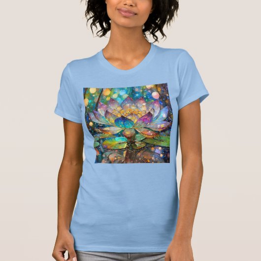 Illuminated Blooming Lotus Flower T-Shirt (Vorderseite)
