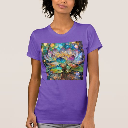 Illuminated Blooming Lotus Flower T-Shirt (Vorderseite)