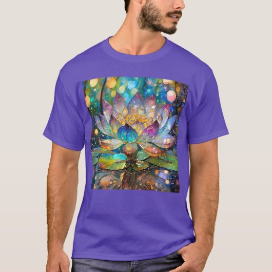 Illuminated Blooming Lotus Flower T-Shirt (Vorderseite)
