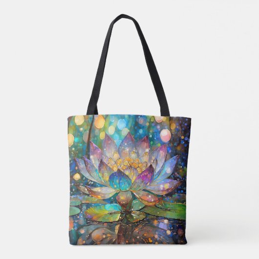 Illuminated Blooming Lotus Flower Tasche (Rückseite)
