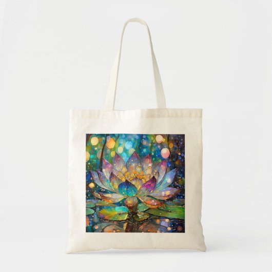 Illuminated Blooming Lotus Flower Tragetasche (Vorne)