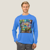 Illuminated Blooming Lotus Flower Tri-Blend Shirt (Volle Vorderseite)