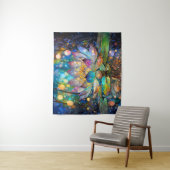 Illuminated Blooming Lotus Flower Wandteppich (Beispiel)