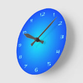 Illuminated Effect on Blue Aqua Kitchen Clocks Runde Wanduhr (Winkel)