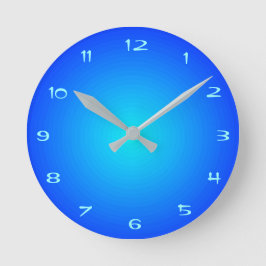Illuminated Effect on Blue Aqua Kitchen Clocks Runde Wanduhr