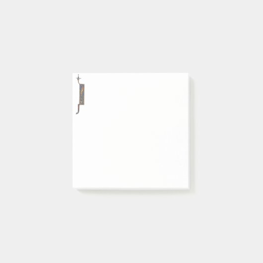 Illuminated Initial J Post-it Klebezettel (Vorderseite)