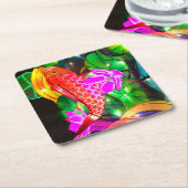 Illuminated Koi Rechteckiger Pappuntersetzer (angewinkelt)