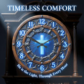 Illuminated Radiant Cross Große Wanduhr