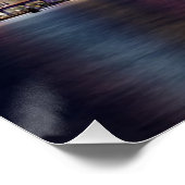 Illuminated skyline of downtown Miami at dusk Poster (Ecke)