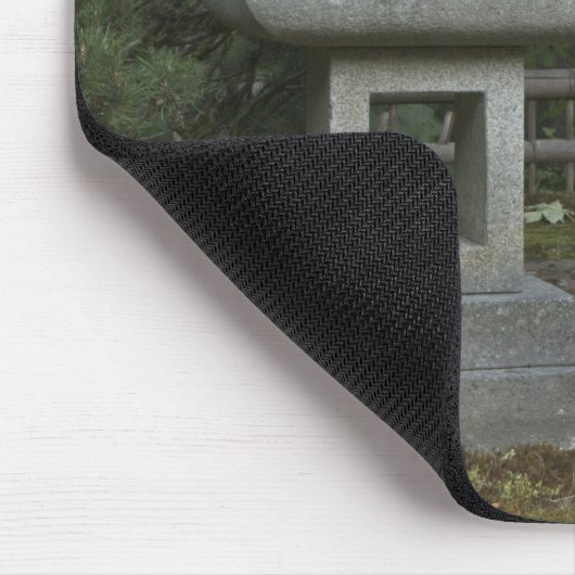 Illuminated stone lantern in Japanese Garden Mousepad (Ecke)