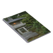 Illuminated stone lantern in Japanese Garden Notizblock (Rechte Seite)
