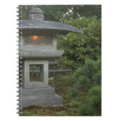 Illuminated stone lantern in Japanese Garden Notizblock (Vorderseite)