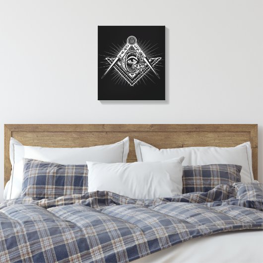Illuminati Alle sehen Auge Freemason Symbol Leinwanddruck (Insitu (Schlafzimmer))
