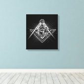 Illuminati Alle sehen Auge Freemason Symbol Leinwanddruck (Insitu (Holzboden))