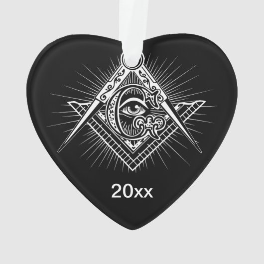 Illuminati Alle sehen Auge Freemason Symbol Ornament (Rückseite)