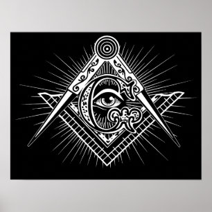 Illuminati Alle sehen Auge Freemason Symbol Poster
