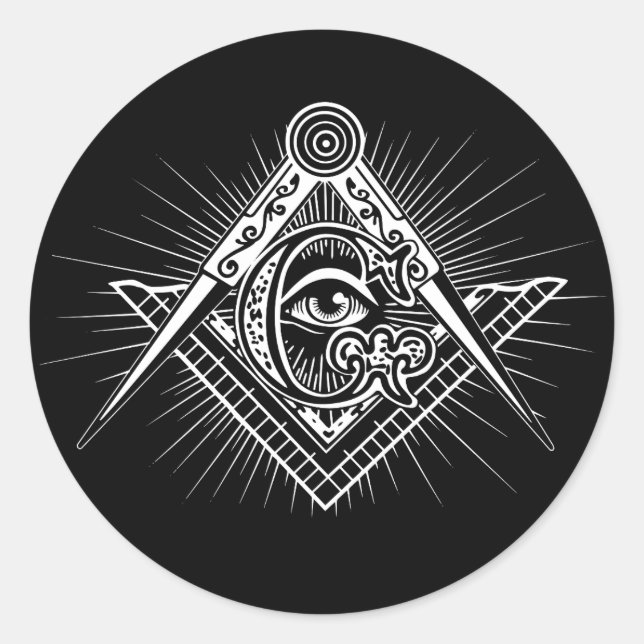Illuminati Alle sehen Auge Freemason Symbol Runder Aufkleber (Vorderseite)