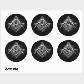 Illuminati Alle sehen Auge Freemason Symbol Runder Aufkleber (Blatt)