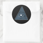 Illuminati Alle sehen Auge Pyramidensymbol Runder Aufkleber (Tasche)