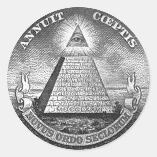 Illuminati alle sehen Auge Runder Aufkleber (Vorderseite)
