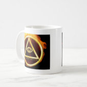 Illuminati auf Feuer Kaffeetasse (Vorderseite Links)