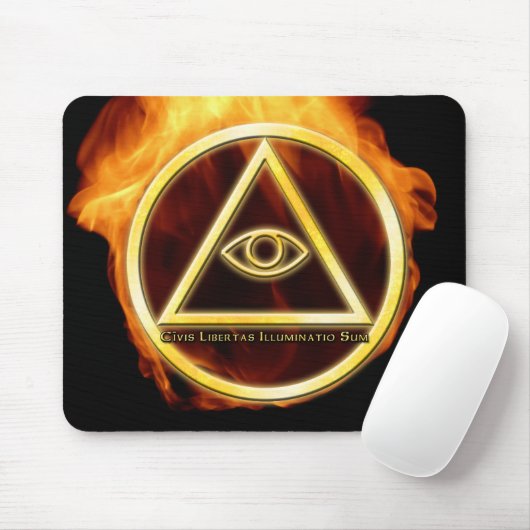 Illuminati auf Feuer Mousepad (Mit Mouse)