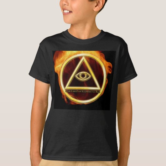 Illuminati auf Feuer T-Shirt (Vorderseite)