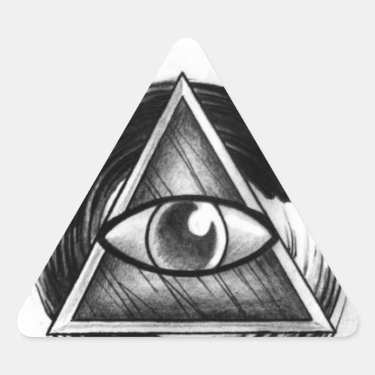 Illuminati-Aufkleber Dreieckiger Aufkleber (Vorderseite)