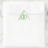 Illuminati-Augendreieck-Aufkleber - blau Dreieckiger Aufkleber (Tasche)
