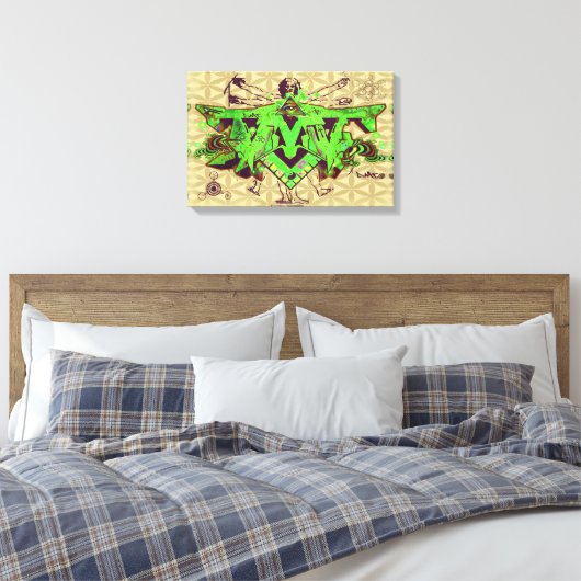 ILLUMINATI DMT GRAFFITI LEINWAND BLUME DES LEBENS (Insitu (Schlafzimmer))