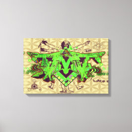 ILLUMINATI DMT GRAFFITI LEINWAND BLUME DES LEBENS