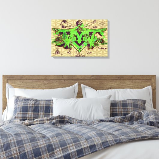 ILLUMINATI DMT GRAFFITI LEINWAND BLUME DES LEBENS (Insitu (Schlafzimmer))