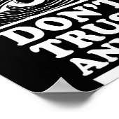 Illuminati Don't Trust Anyone Eye Of Providence Poster (Ecke)