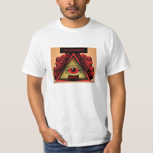 ILLUMINATI - LASSEN SIE DAS AUGE DEN VERSTAND T-Shirt (Vorderseite)
