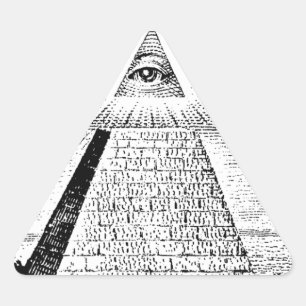 illuminati Logo Dreieckiger Aufkleber